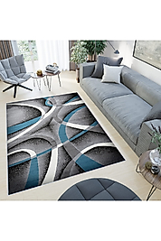 Rovigo Home Dijital Baskı Yıkanabilir Kaymaz Taban Salon Halı RVG0438 100x150 cm