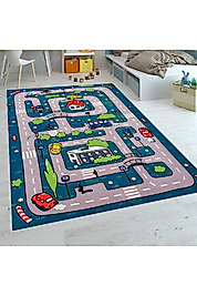 Rovigo Home Dijital Baskı Yıkanabilir Kaymaz Taban Çocuk Halısı RVG4105-SD778 120x180
