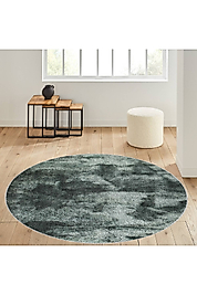 Rovigo Home Dijital Baskı Yıkanabilir Kaymaz Taban Yuvarlak Halı RVG7091 120x120 cm