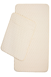 Premium Kalite, Deri Taban, petek dokulu yumuşak, Post Banyo Paspası 2'li 100x60 - 60x50 cm - Krem