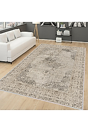 Rovigo Home Dijital Baskı Yıkanabilir Kaymaz Taban Salon Halı RVG0138-SD421 120x180 cm