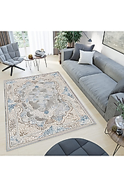 Rovigo Home Dijital Baskı Yıkanabilir Kaymaz Taban Salon Halı RVG0475 120x180 cm