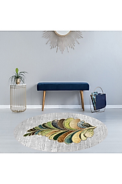 Rovigo Home Dijital Baskı Yıkanabilir Kaymaz Taban Oval Halı RVG7040-SD273 100x150 cm