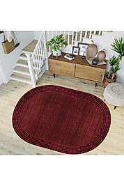 Rovigo Home Dijital Baskı Yıkanabilir Kaymaz Taban Oval Halı RVG7222-HT645 100x300 cm