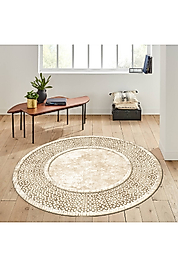 Rovigo Home Dijital Baskı Yıkanabilir Kaymaz Taban Yuvarlak Halı RVG7288-SD753 120x120 cm