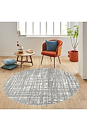 Rovigo Home Dijital Baskı Yıkanabilir Kaymaz Taban Yuvarlak Halı RVG7075 160x160 cm
