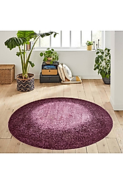 Rovigo Home Dijital Baskı Yıkanabilir Kaymaz Taban Yuvarlak Halı RVG7045 160x160 cm