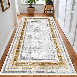 Dijital Baskı Yıkanabilir Kaymaz Taban Salon Halısı Ve Yolluk RV177-FNL484 100x150 cm