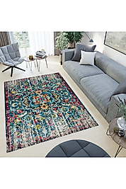 Rovigo Home Dijital Baskı Yıkanabilir Kaymaz Taban Salon Halı RVG0792 100x150 cm