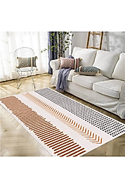 Rovigo Home Dijital Baskı Yıkanabilir Kaymaz Taban Salon Halı RVG1961-SD1157 100x150 cm