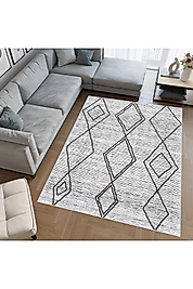 Rovigo Home Dijital Baskı Yıkanabilir Kaymaz Taban Salon Halı RVG0695 100x300 cm