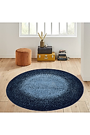 Rovigo Home Dijital Baskı Yıkanabilir Kaymaz Taban Yuvarlak Halı RVG7053 100x100 cm