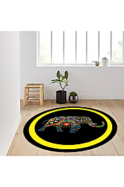 Rovigo Home Dijital Baskı Yıkanabilir Kaymaz Taban Yuvarlak Halı RVG7127 180x180 cm