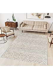 Rovigo Home Dijital Baskı Yıkanabilir Kaymaz Taban Salon Halı RVG0303 100x150 cm