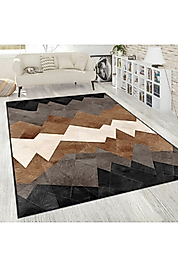 Rovigo Home Dijital Baskı Yıkanabilir Kaymaz Taban Salon Halı RVG1545-HT1238 100x150 cm