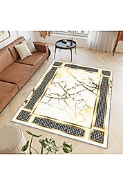 Rovigo Home Dijital Baskı Yıkanabilir Kaymaz Taban Salon Halı RVG0492 100x300 cm