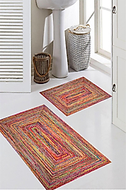 Rovigo Home Dijital Baskı  2'li Banyo Paspas  Takımı RVG5-0651  100x60+60x50 cm