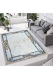Rovigo Home Dijital Baskı Yıkanabilir Kaymaz Taban Salon Halı RVG0755 100x150 cm