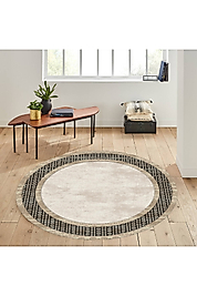 Rovigo Home Dijital Baskı Yıkanabilir Kaymaz Taban Yuvarlak Halı RVG7287-SD751 180x180 cm