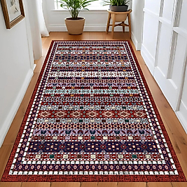 Dijital Baskı Yıkanabilir Kaymaz Taban Salon Halısı Ve Yolluk RV132-FNL437 100x200 cm