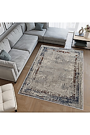 Rovigo Home Dijital Baskı Yıkanabilir Kaymaz Taban Salon Halı RVG0408 100x300 cm