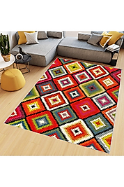 Rovigo Home Dijital Baskı Yıkanabilir Kaymaz Taban Salon Halı RVG0461 100x300 cm