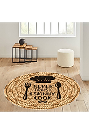 Rovigo Home Dijital Baskı Yıkanabilir Kaymaz Taban Yuvarlak Halı RVG7058-SD330 160x160 cm