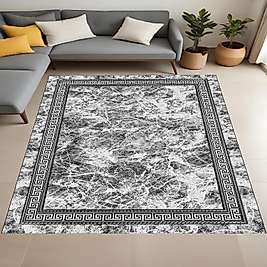Dijital Baskı Yıkanabilir Kaymaz Taban Salon Halısı Ve Yolluk RV157-FNL463 160x230 cm