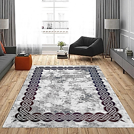 Dijital Baskı Yıkanabilir Kaymaz Taban Salon Halısı Ve Yolluk RVG0975-FNL224 100x200 cm