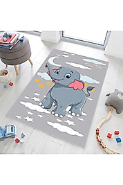 Rovigo Home Dijital Baskı Yıkanabilir Kaymaz Taban Çocuk Halısı RVG4091-SM389 100x300