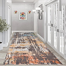 Dijital Baskı Yıkanabilir Kaymaz Taban Salon Halısı Ve Yolluk RVG0965-FNL214 100x200 cm