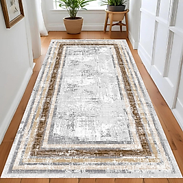 Dijital Baskı Yıkanabilir Kaymaz Taban Salon Halısı Ve Yolluk RV146-FNL451 100x150 cm