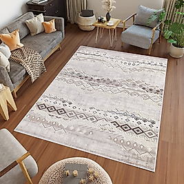 Rovigo Home Dijital Baskı Yıkanabilir Kaymaz Taban Salon Halı RVG0725 100x150 cm