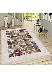 Rovigo Home Dijital Baskı Yıkanabilir Kaymaz Taban Salon Halı RVG1479 100x200 cm