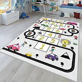 Rovigo Home Dijital Baskı Yıkanabilir Kaymaz Taban Çocuk Halısı RVG4064