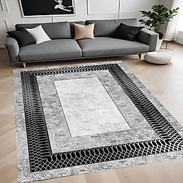 Dijital Baskı Yıkanabilir Kaymaz Taban Salon Halısı Ve Yolluk RVG0880-FNL92 100x150 cm