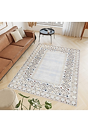 Rovigo Home Dijital Baskı Yıkanabilir Kaymaz Taban Salon Halı RVG0410 100x200 cm