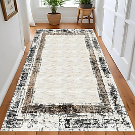 Dijital Baskı Yıkanabilir Kaymaz Taban Salon Halısı Ve Yolluk RV113-FNL419 100x400 cm
