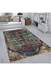 Rovigo Home Dijital Baskı Yıkanabilir Kaymaz Taban Salon Halı RVG1988-SD231 100x200 cm