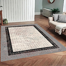 Dijital Baskı Yıkanabilir Kaymaz Taban Salon Halısı Ve Yolluk RVG0909-FNL126 100x150 cm