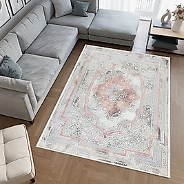 Rovigo Home Dijital Baskı Yıkanabilir Kaymaz Taban Salon Halı RVG0776 100x300 cm