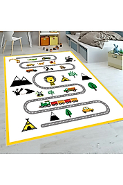 Rovigo Home Dijital Baskı Yıkanabilir Kaymaz Taban Çocuk Halısı RVG4108-SM75 120x180