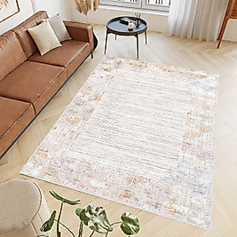 Rovigo Home Dijital Baskı Yıkanabilir Kaymaz Taban Salon Halı RVG0724 100x300 cm