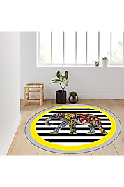 Rovigo Home Dijital Baskı Yıkanabilir Kaymaz Taban Yuvarlak Halı RVG7124 180x180 cm