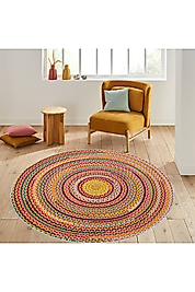Rovigo Home Dijital Baskı Yıkanabilir Kaymaz Taban Yuvarlak Halı RVG7071-SD374 160x160 cm