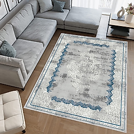 Rovigo Home Dijital Baskı Yıkanabilir Kaymaz Taban Salon Halı RVG0700 100x300 cm