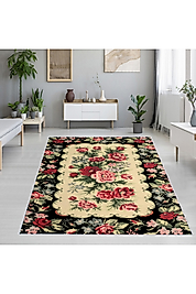 Rovigo Home Dijital Baskı Yıkanabilir Kaymaz Taban Salon Halı RVG1277 100x200 cm
