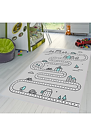 Rovigo Home Dijital Baskı Yıkanabilir Kaymaz Taban Çocuk Halısı RVG4021 100x150