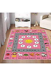 Rovigo Home Dijital Baskı Yıkanabilir Kaymaz Taban Çocuk Halısı RVG4081-SD658 100x150