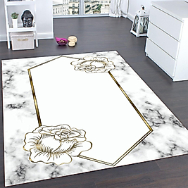 Dijital Baskı Yıkanabilir Kaymaz Taban Salon Halısı Ve Yolluk RV142-FNL447 100x200 cm